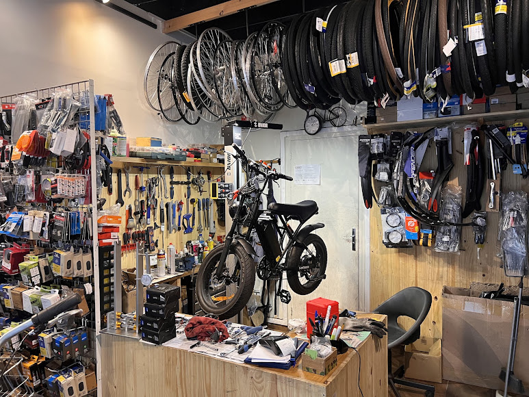 L’espace de réparation de vélos
